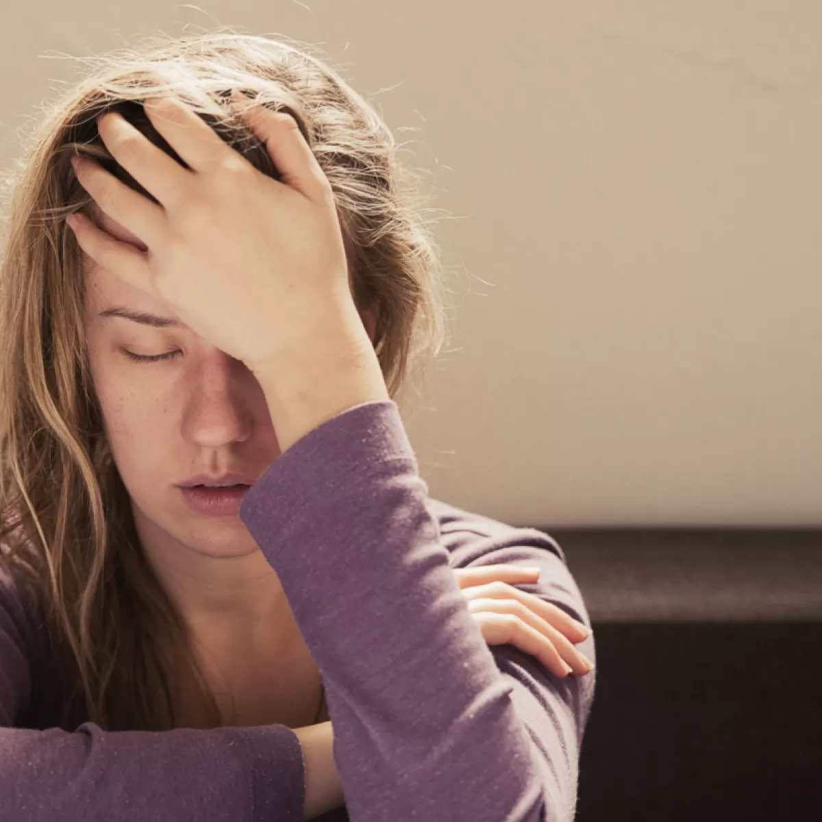 Woman experiencing daily stress